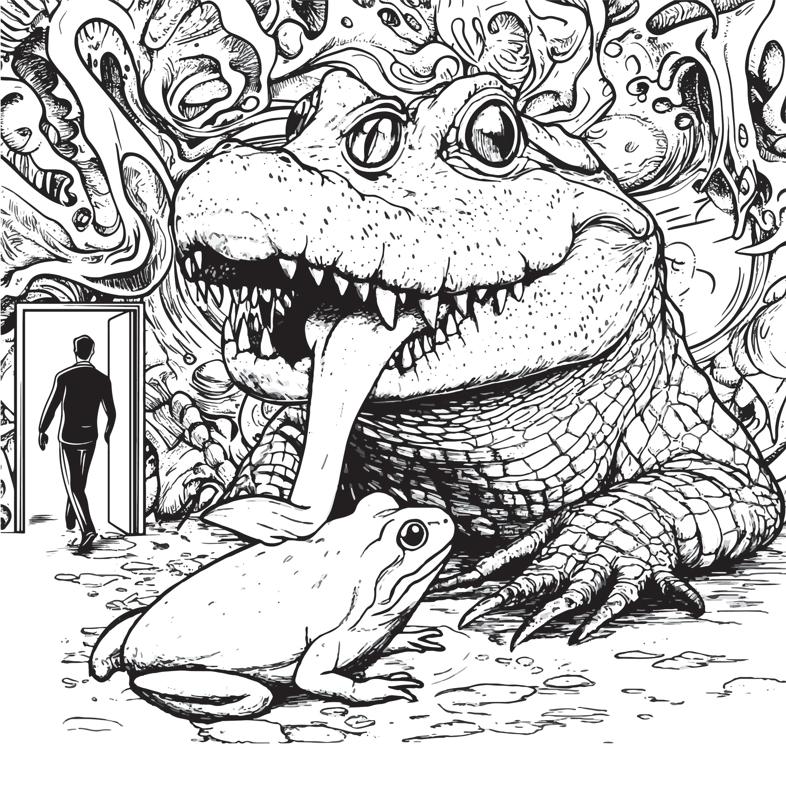 Alligator Licking DMT Toad