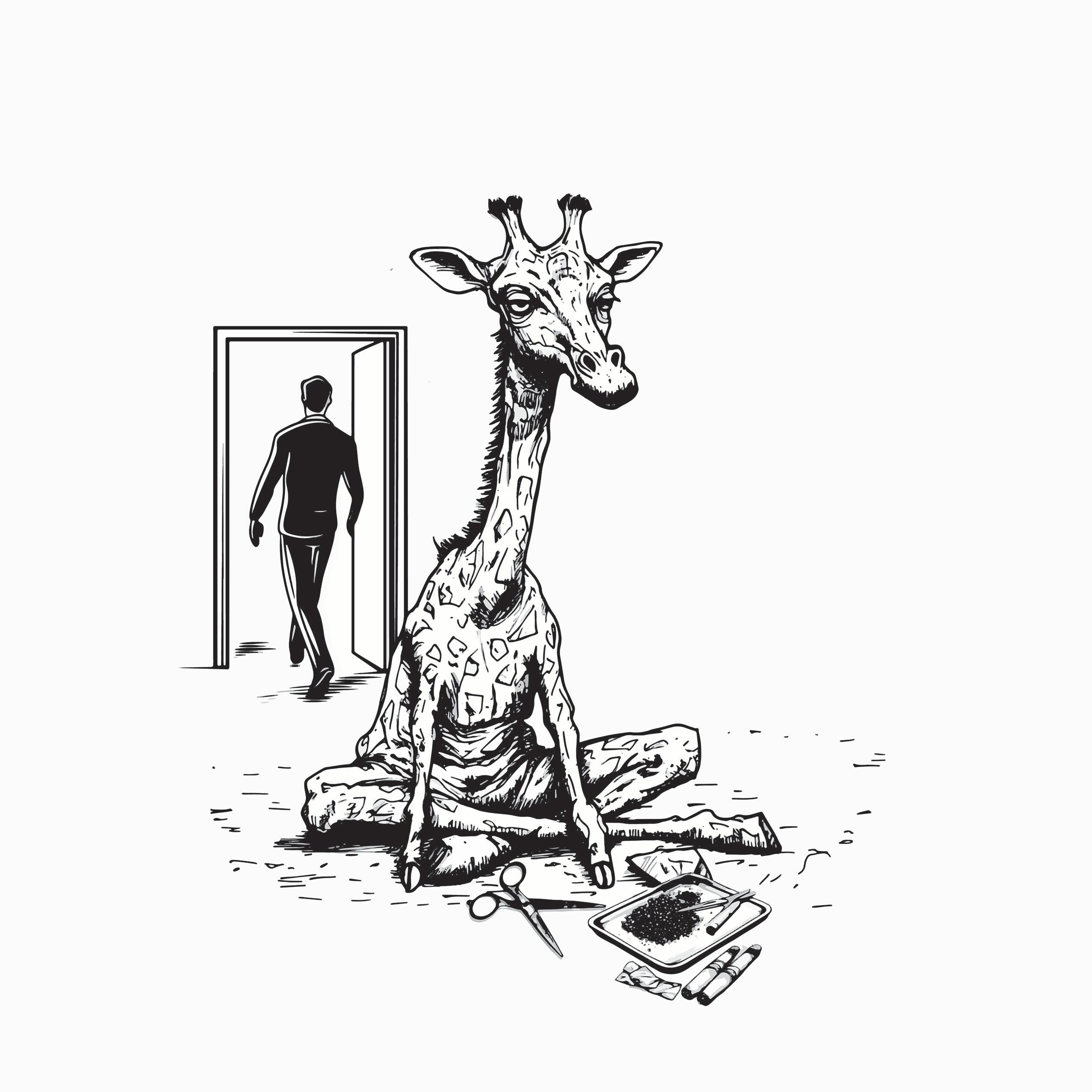 Giraffe Rolling Doobies