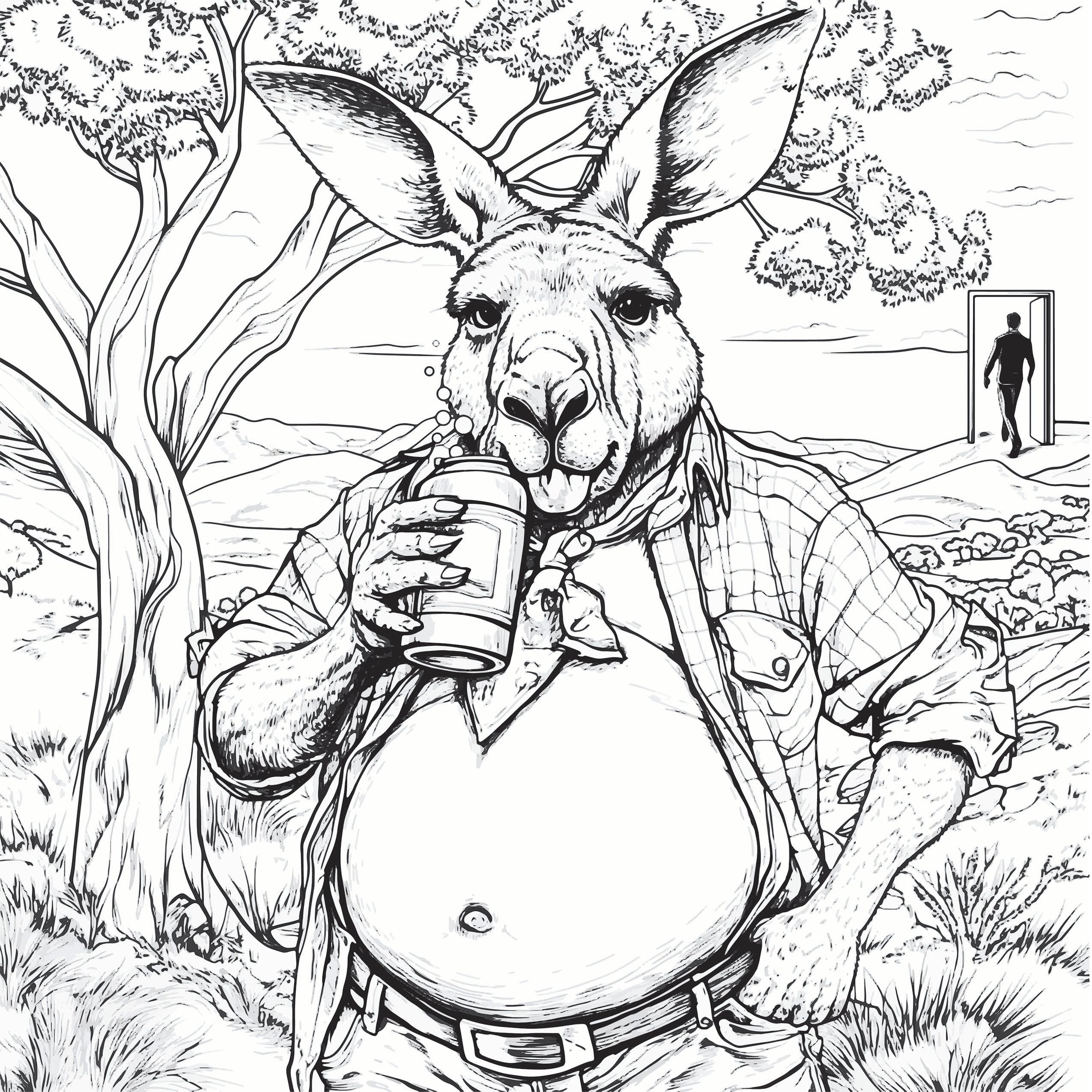 Kangaroo Bogan Gone Full Bogan